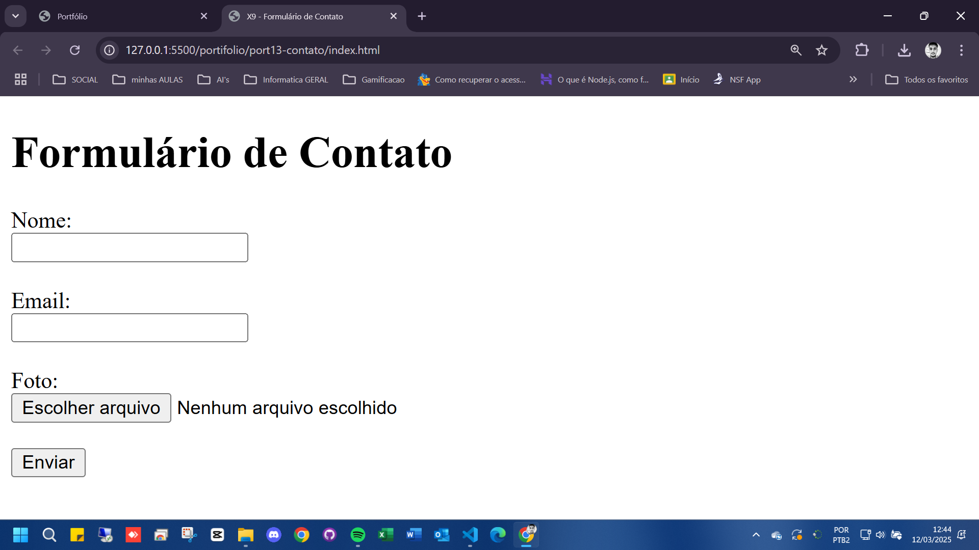 Projeto 13- Contato