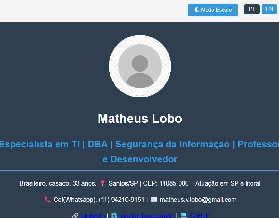 Projeto 38- Curriculum Online