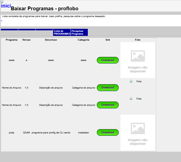 Projeto 4- Programas
