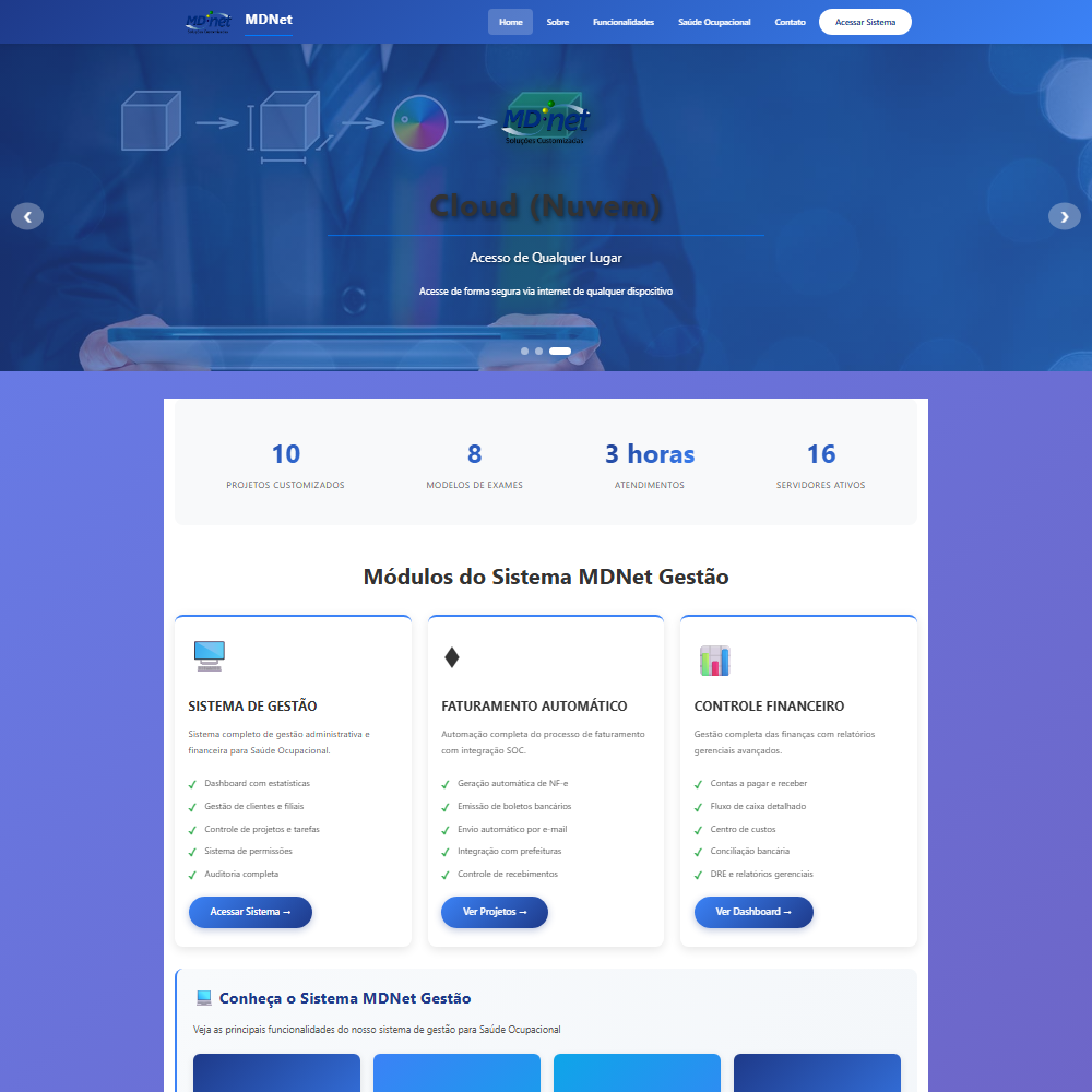 Website de provedor de internet - Interface moderna