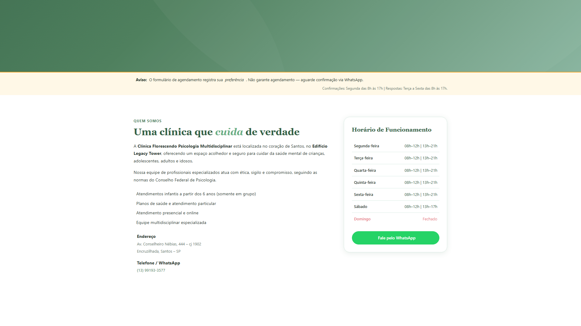 Clinica Agendamento