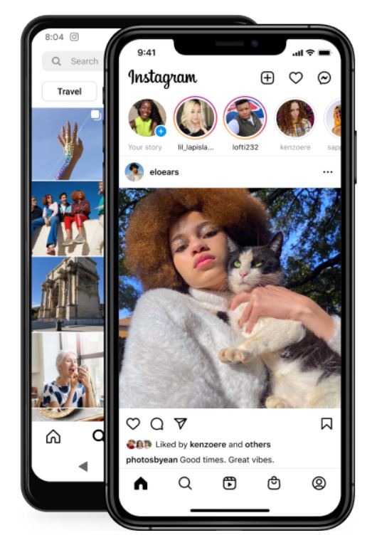 Tela do Instagram em dispositivo móvel